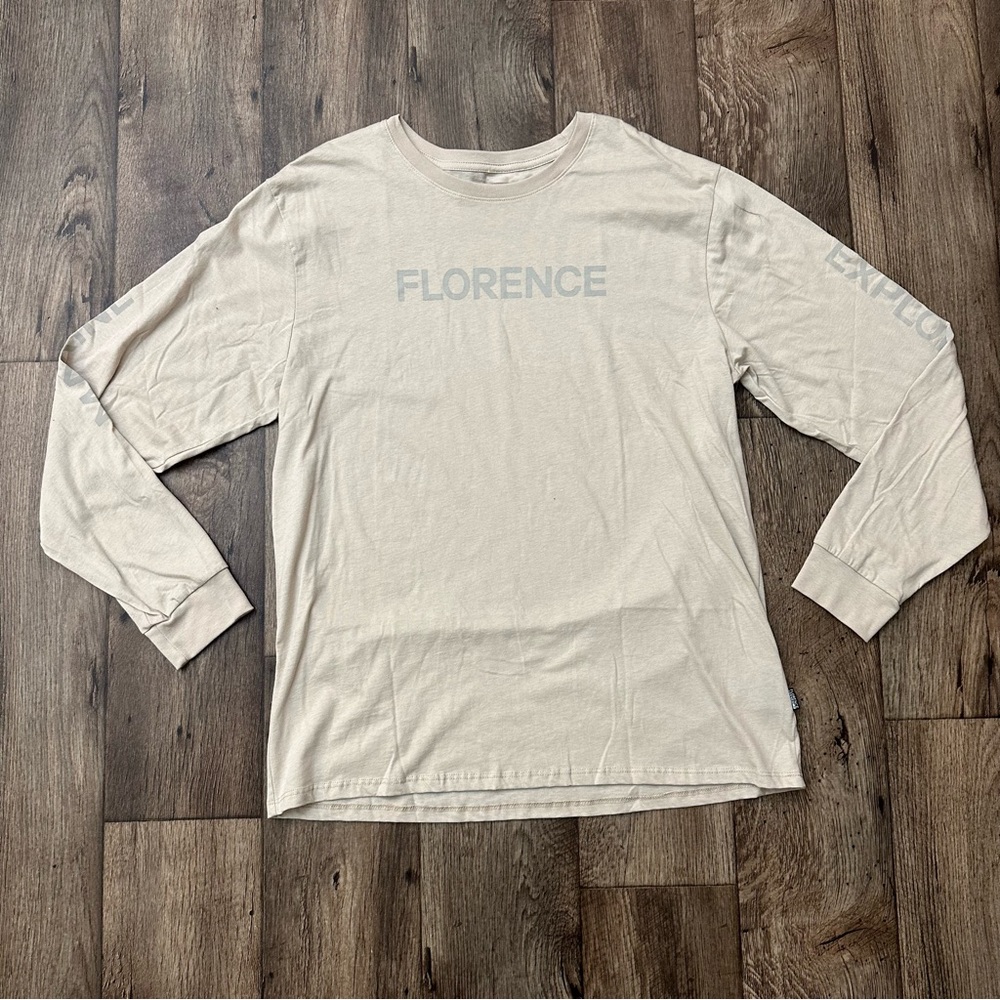 Florence Marine X Echo Organic Long Sleeve T-Shirt Men’s Size L Beige